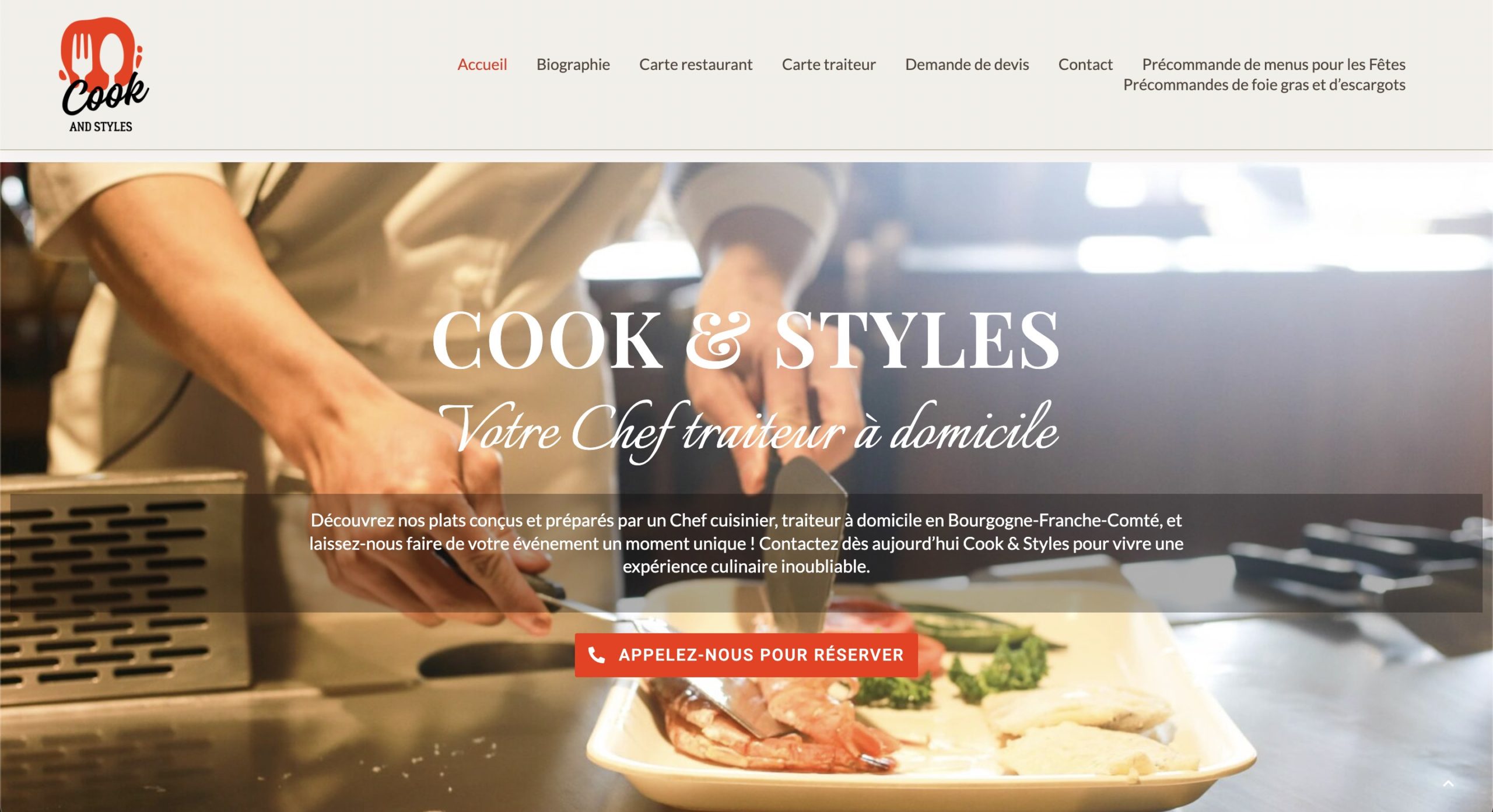 Cook & Styles détail de la home du site