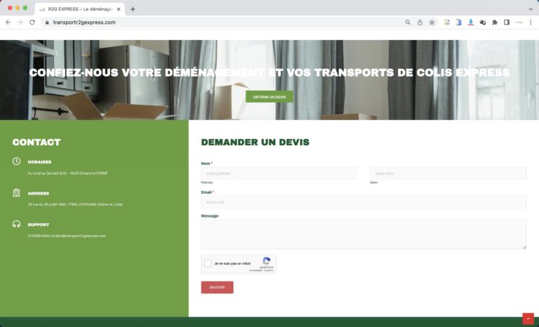 r2g-express-transport-site-web-page-contact
