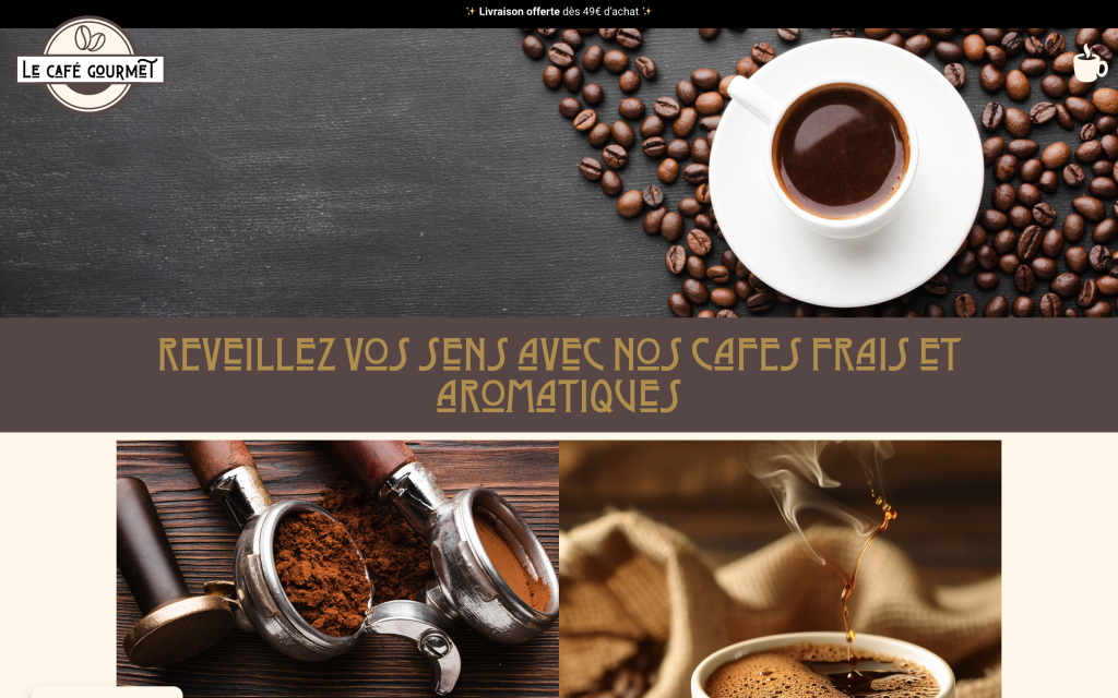 Le Café Gourmet, vente de café fraîchement torréfié en ligne