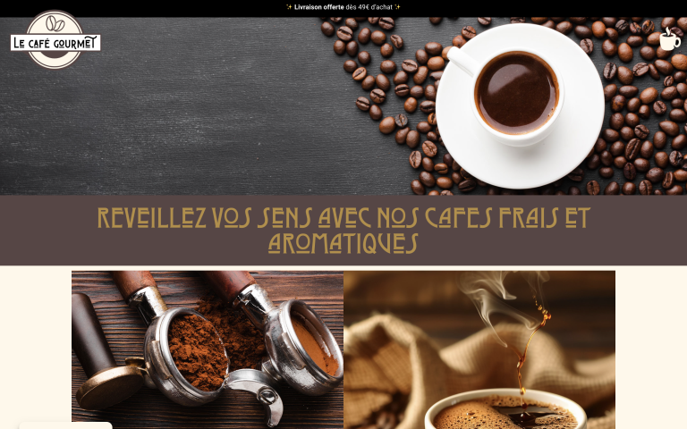 Le Café Gourmet, vente de café fraîchement torréfié en ligne